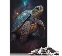 Adults Jigsaw Puzzles 500 Pieces Galaxy Animal Turtle Puzzle Jigsaw Interacting with Family Members 500pcs (52x38cm)