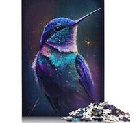 Adults Jigsaw Puzzles 500 Pieces Galaxy Dream Hummingbird Puzzle Jigsaw Interacting with Family Members 500pcs (52x38cm)