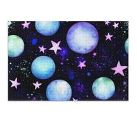Adults Jigsaw Puzzles 500 Pieces Gifts for Puzzle Lovers Unique Jigsaw Puzzle Animal Art Print Watercolor Planets, 20.5x14.9 Inch
