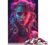 Adults Jigsaw Puzzles 500 Pieces Neon Aphrodite Puzzle Jigsaw Interacting with Family Members 500pcs (52x38cm)