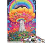 Adults Jigsaw Puzzles 500 Pieces Psychedelic Explosion Cloud Puzzle Jigsaw Interacting with Family Members 500pcs (52x38cm)