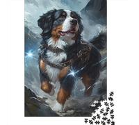 Adults Jigsaw Puzzles 500 Pieces Tibetan Mastiff Puzzle Jigsaw Interacting with Family Members 500pcs (52x38cm)