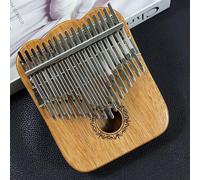 Adults Kalimba 34 Keys Wood Comfortable Grip Thumb Piano for Music Enlightenment Finger Piano with Tune Hammers, Scale Stickers(Brown B)