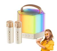 Adults Karaoke Machine - 550g Mini RGB Speaker | 4.5 Inch Portable Speaker, Microphone System With 7 Color Ambient Light For Kids Adults Portable Outdoor Party Singing