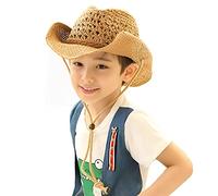 Adults Kids Cowboy Hat Wide Brim Straw Hat Sun Hat Shapeable Summer Sun Protection Hat Western Cowgirl Hats Panama Hat Anti UV Travel Beach Hat Foldable Bush Hat With Chin Strap For Men Women Boy Girl