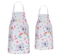 Adults Kids Matching Apron Set 2Pcs Mommy and Me Adjustable Kitchen Apron with 2 Pockets Parent and Child Matching Apron Gift for Mother's Day Women Daughter Cooking Baking Painting Training (Koala)