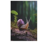 Adults Kids Puzzle Jigsaw 1000 Pieces Animal Snail Wooden Puzzles Educational Game Toy Family Decoration (78×53cm)