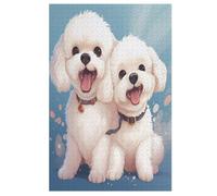 Adults Kids Puzzle Jigsaw 1000 Pieces Bichon Frises Wooden Puzzles Educational Game Toy Family Decoration 78×53cm