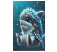 Adults Kids Puzzle Jigsaw 1000 Pieces Cute Shark Wooden Puzzles Educational Game Toy Family Decoration 78×53cm