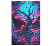 Adults Kids Puzzle Jigsaw 1000 Pieces Jigsaw Cosmic Tree of Life Jigsaw Wooden Puzzle Educational Game Toy Family Decoration （78×53cm）