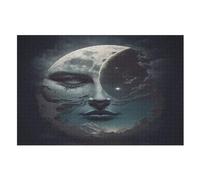 Adults Kids Puzzle Jigsaw 1000 Pieces Moon God Wooden Puzzles Educational Game Toy Family Decoration （75×50cm）