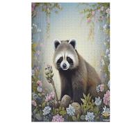 Adults Kids Puzzle Jigsaw 1000 Pieces Raccoon Wooden Puzzles Educational Game Toy Family Decoration 78×53cm