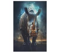 Adults Kids Puzzle Jigsaw 1000 Pieces Rhino Wooden Puzzles Educational Game Toy Family Decoration 78×53cm