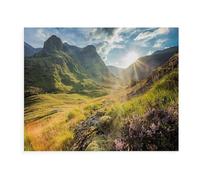 adults kids puzzles jigsaw 1000 pieces jigsaw,Valley view below the mountains of Glencoe,education toys game family decoration(50x70cm)-5