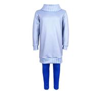 Adults Kids Sadness Classic Fancy Dress Up, Movie Character Sad Emotion Costume Girls Blue Dress