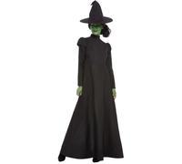 Adults Kids Wicked Witch Costume + Hat Adult Traditional Halloween Fancy Dress O