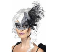 Adults Masquerade Dark Angel Eye Mask Fancy Dress Costume Accessory