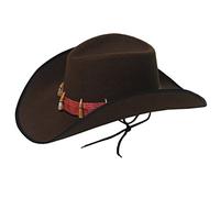Adults Mens Cowboy Hat with Teeth Crocodile Australian Hat Fancy Dress (Brown)