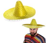 MEXICAN STRAW SOMBRERO HAT MENS OR LADIES IDEAL FANCY DRESS (PURPLE)
