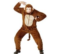 Smiffys Monkey Costume, Adult, L - Size 42inches-44inches, Brown