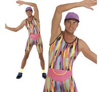 Adults Mr Energizer 90's Mens Fitness Motivator Fancy Dress Costume TV Celebrity