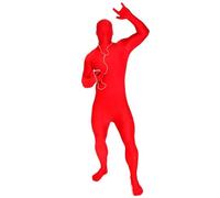 Adults MSUIT Red Second Skin Halloween Fancy Dress Costume - size Medium - 5'-5'4 (152cm-163cm)