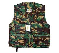 Adults Multipocket Fishing Vest Woodland XL