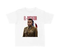 Adults Novelty El Dictator Football T-Shirt - White Cotton Statement Tee with Bold Front Graphic - Unisex Mens Womens Football Fan Birthday Present Gift Idea Match Day Casual
