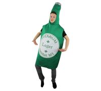 Adults Novelty Lager Bottle Costume Bavarian Beer Festival Outfit Pack of 4 | printed lager bottle design both sides, drink me party costume, bavarian beer fest fancy dress, adult one size, pack of 4