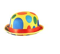 Adults Novelty Polka Dot Clown Bowler Hat Fancy Dress Accessory