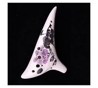 Adults ocarina 12-hole Ceramic Ocarina Hand-painted AC Tune Ocarina Professional Wind Instrument Beginners ocarina instrument (Color : 04)