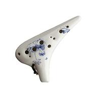 Adults ocarina 12-hole Treble F Key Blue And White Ocarina Professional Playing Ceramic Ocarina Musical Instrument ocarina instrument