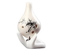 Adults ocarina 6-hole Alto C Key Popular Type Long-mouthed Ceramic Ocarina With Good Pitch And Sound ocarina instrument (Color : 04)