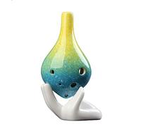 Adults ocarina 6-hole Alto C-tone Ocarina Musical Instrument Long-mouthed Colorful Professional Playing Ceramic Ocarina Ocarina ocarina instrument (Color : 04)