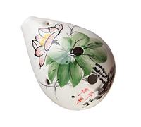 Adults ocarina 6-hole Mid-tone F-tune Ceramic Ocarina Hand-painted Pattern Ocarina Musical Instrument With Good Pitch And Tone ocarina instrument (Color : 01)