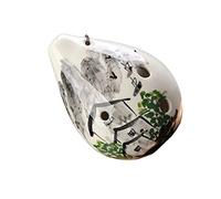 Adults ocarina 6-hole Mid-tone F-tune Ceramic Ocarina Hand-painted Pattern Ocarina Musical Instrument With Good Pitch And Tone ocarina instrument (Color : 04)