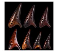 Adults ocarina 7-piece Gift Boxed Ocarina Musical Instrument 12 Holes 7 Smoked Ceramic Ocarina Performance Level Ocarina Set ocarina instrument
