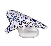 Adults ocarina Blue And White Gold-painted 12-hole Ceramic Ocarina Beginner Adult High-pitched C-tune (SC) Ocarina Twelve-hole ocarina instrument
