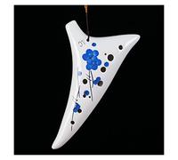 Adults ocarina Cocktail Hand-painted 12-hole Ocarina Alto C Key (AC) Beginner Teaching Ceramic Ocarina Musical Instrument ocarina instrument (Color : 02)
