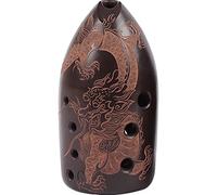 Adults ocarina Double-cavity Nine-hole Pottery Xun Black Pottery Smoked And Burned Professionally Played Pottery Xun Wind Instrument ocarina instrument (Color : G)
