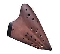Adults ocarina Earth-colored Smoked Ocarina Three-tube Alto C Key (AC) Performance-grade Ceramic Ocarina Musical Instrument ocarina instrument