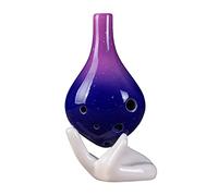 Adults ocarina Glaze Gradient Long Mouth 6-hole Ceramic Ocarina Alto C Tone Ocarina Musical Instrument ocarina instrument (Color : 07)