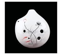 Adults ocarina Hand-painted AF Ocarina 6-hole Mid-tone F Tone Beginner Ceramic Ocarina Sound Deep And Thick ocarina instrument (Color : 04)
