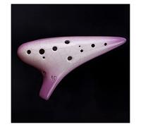 Adults ocarina New Purple Gradient Crack Playing Type 12 Hole Ocarina Musical Instrument Alto C Key (AC) Ceramic Ocarina ocarina instrument