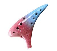 Adults ocarina New Snowflake Glaze Ceramic Ocarina 12 Holes Alto AC Tune Ocarina Beginner Wind Instrument ocarina instrument (Color : 01)