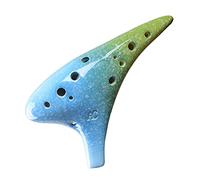 Adults ocarina New Snowflake Glaze Ceramic Ocarina 12 Holes Alto AC Tune Ocarina Beginner Wind Instrument ocarina instrument (Color : 03)