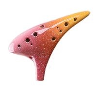 Adults ocarina New Snowflake Glaze Ceramic Ocarina 12 Holes Alto AC Tune Ocarina Beginner Wind Instrument ocarina instrument (Color : 02)