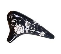 Adults ocarina Ocarina Musical Instrument 12-hole Alto C-tune Ocarina Embossed Twelve-hole AC Ceramic Ocarina Beginner Students Use ocarina instrument (Color : 01)