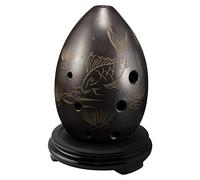 Adults ocarina Pear-shaped Pottery Xun Beginners Practice Playing Xun Eight-hole F-tune Wind Instrument With Base ocarina instrument (Color : 05)