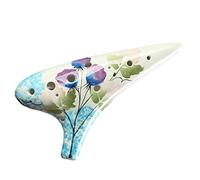 Adults ocarina Professional 12-hole Alto C-tone Ceramic Ocarina Performance Type Hand-painted Student Adult Ocarina Musical Instrument ocarina instrument (Color : 02)